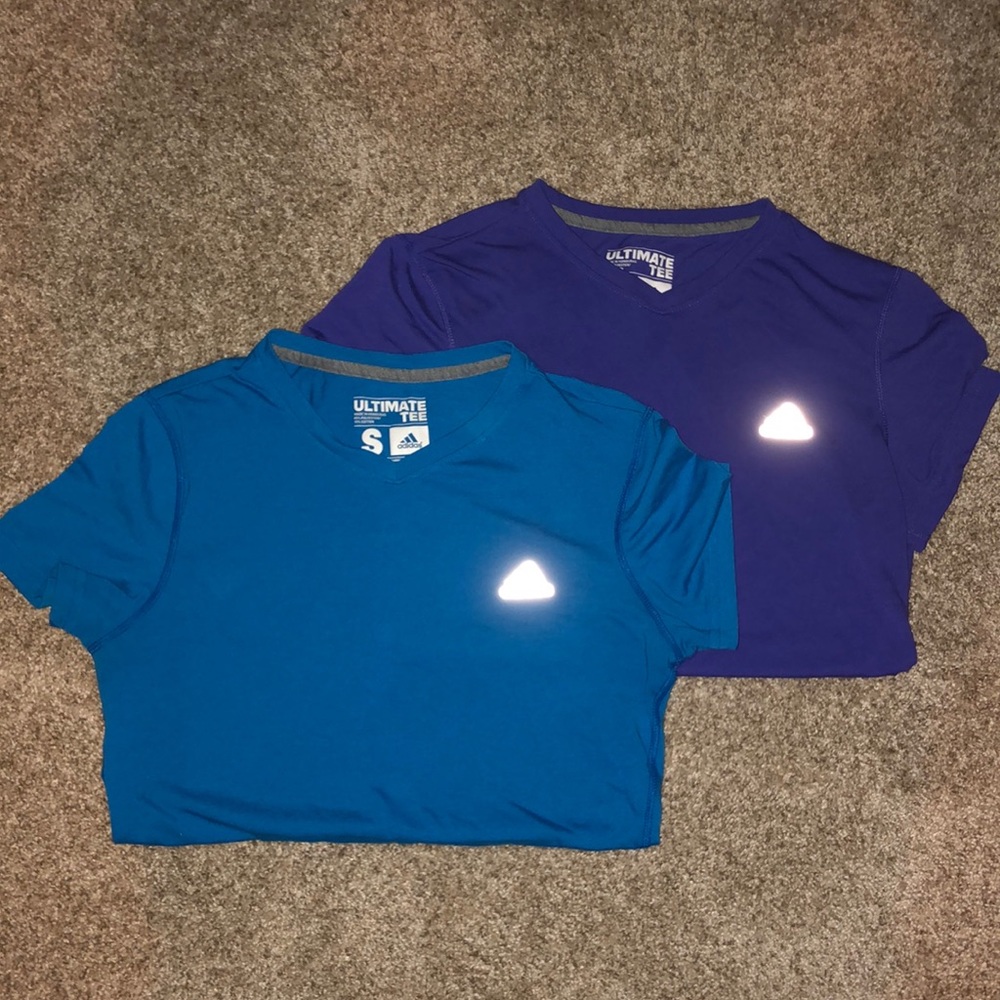 TWO Adidas ultimate tee shirts
